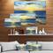 Designart - Ocean and waves at Sunrise - Sea & Shore Painting Print on Wrapped Canvas